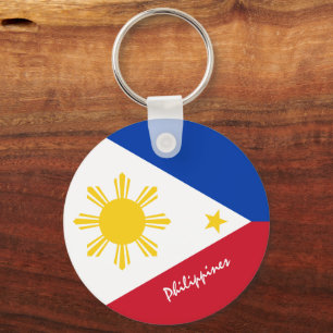 Philippine Flag & Philippines patriots / sports Key Ring