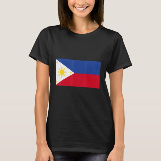 Philippine Flag Pinoy Flag Filipino Pinoy Sun T-Shirt (Front)