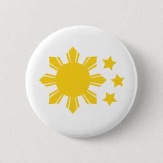 Philippine Flag - Proud to be Pinoy! 6 Cm Round Badge