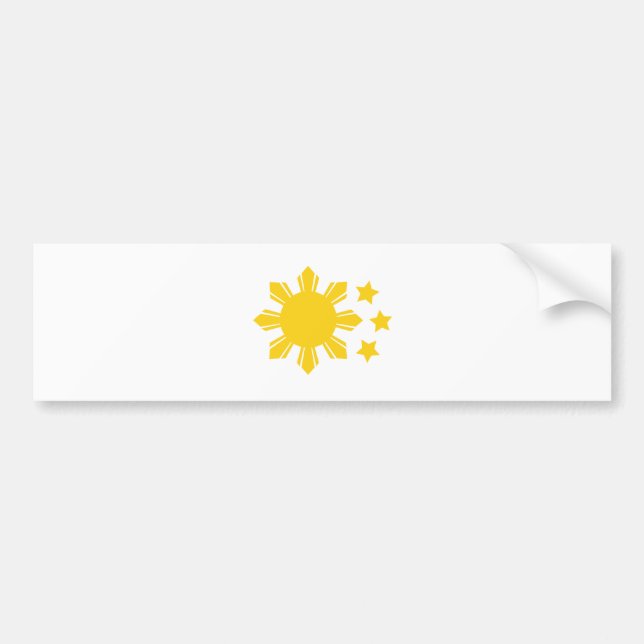 Philippine Flag - Proud to be Pinoy! Bumper Sticker (Front)
