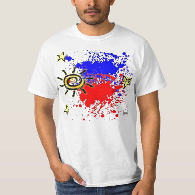 Philippine flag Splatter T-Shirt (Front)