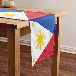 Philippine flag, Sport fan house decor Philippines Short Table Runner
