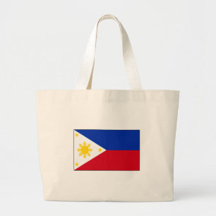 Philippine Flag T-shirts and Gifts Large Tote Bag