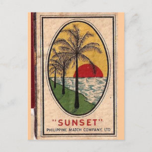 philippine matchbook cover circa 1940 postcard