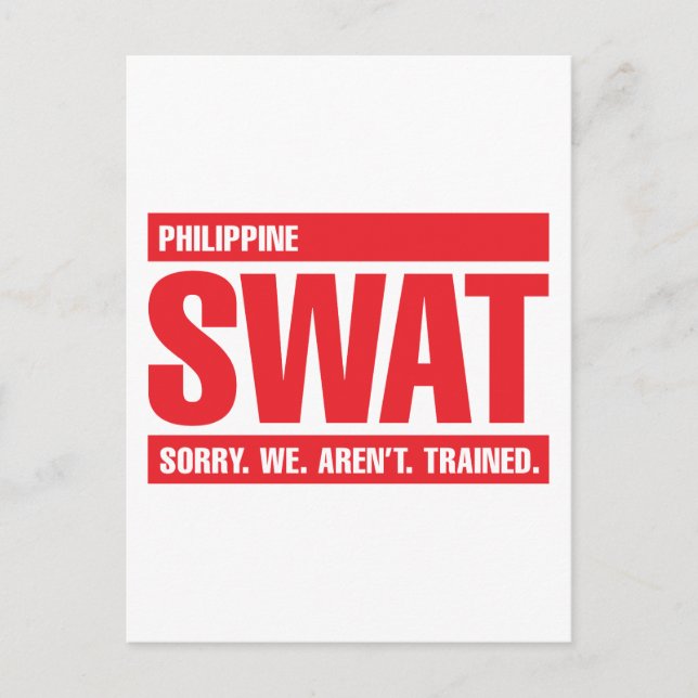 Philippine SWAT - Red Postcard (Front)