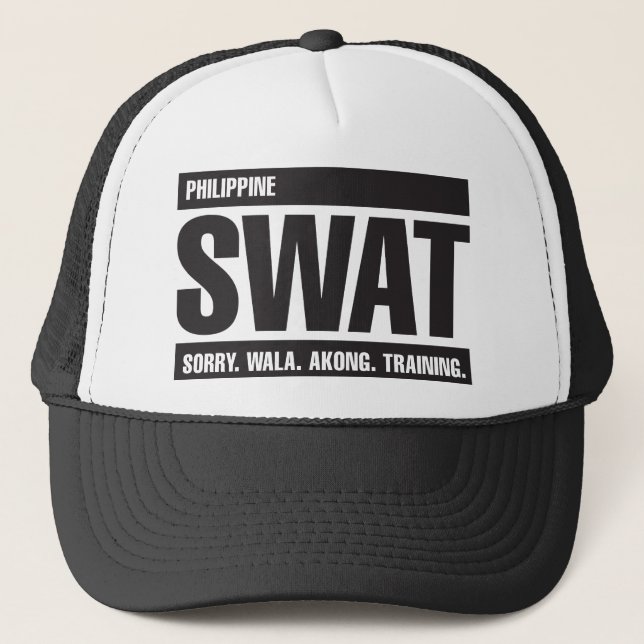 Philippine SWAT - Tagalog - Black Trucker Hat (Front)