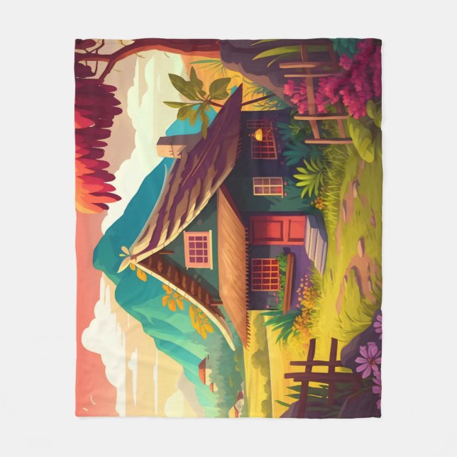 Philippine Traditional House-36543 Fleece Blanket (Front)