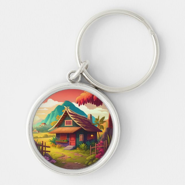 Philippine Traditional House-36543 Key Ring (Front)