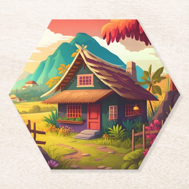 Philippine Traditional House-36543 Paper Coaster (Front)