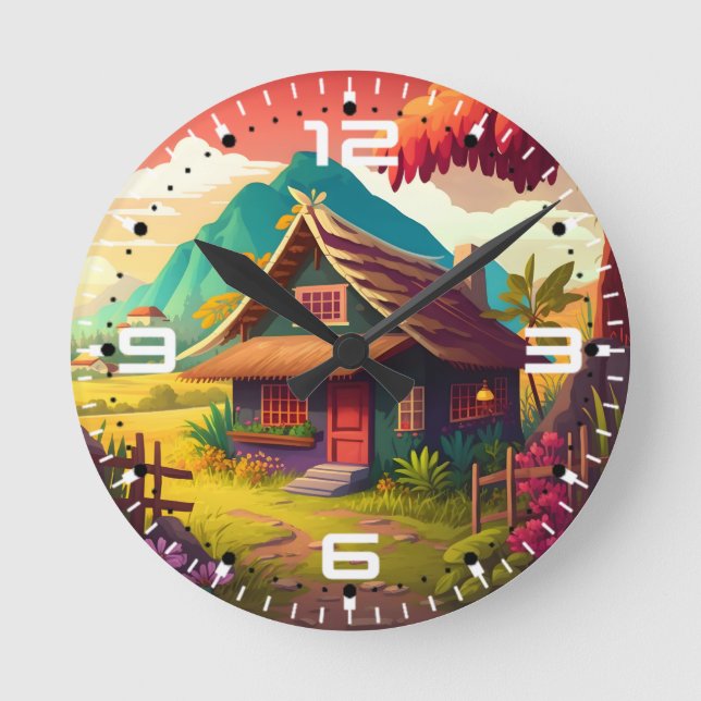 Philippine Traditional House-36543 Round Clock (Front)