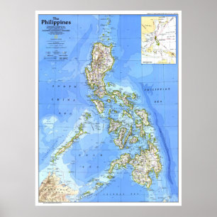 " Philippines: 1986 Detailed MAP ... Poster