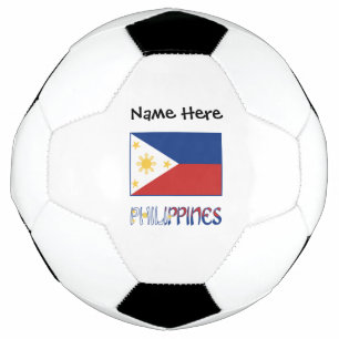 Philippines and Filipino Flag and Your Name Soccer Football