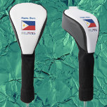 Philippines and Filipino Flag Personalised  Golf Head Cover<br><div class="desc">Golf head cover featuring the Filipino Flag flying above the word PHILIPPINES,  in the same colour as the flag. Above is a spot for a name,  to customise your look or create a personalised gift for your favourite Pinoy.</div>