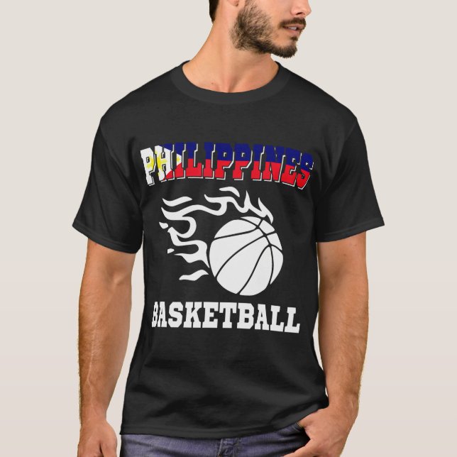 Philippines Basketball Flag Jersey Filipino Sports T-Shirt (Front)