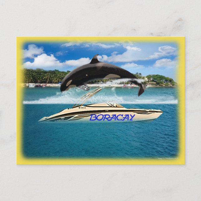 Philippines' Beach Whale Postcard (Front)