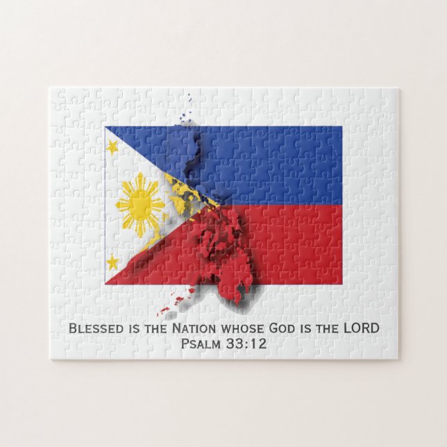 PHILIPPINES | Blessed Nation | FILIPINO FLAG Jigsaw Puzzle (Horizontal)