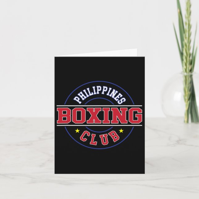 Philippines Boxing Club Gym Boxer Filipino Pinoy P Card (Front)