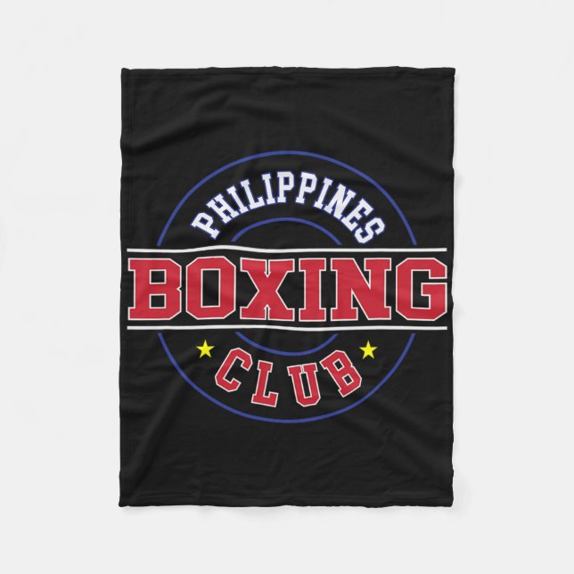 Philippines Boxing Club Gym Boxer Filipino Pinoy P Fleece Blanket (Front)