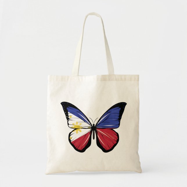 Philippines Butterfly Flag Tote Bag (Front)