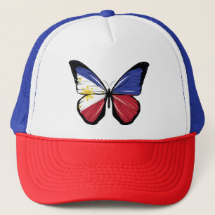 Philippines Butterfly Flag Trucker Hat