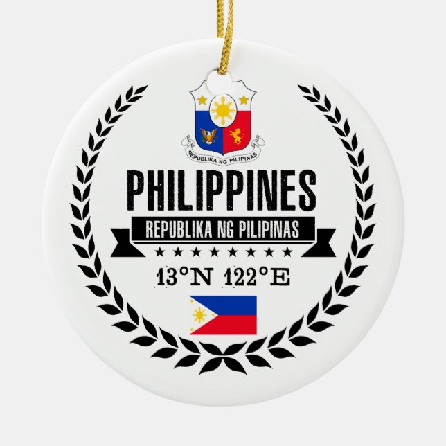 Philippines Ceramic Tree Decoration (Front)