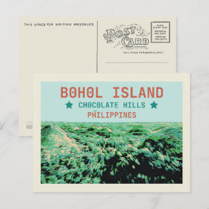 Philippines, Chocolate Hills in Bohol island Postcard