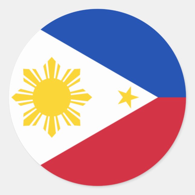 philippines classic round sticker (Front)