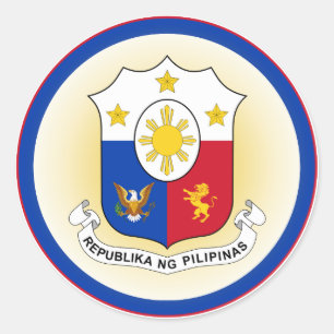 Philippines Coat of Arms Circle Shape Classic Round Sticker