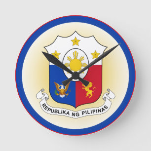 Philippines Coat of Arms Circle Shape Round Clock