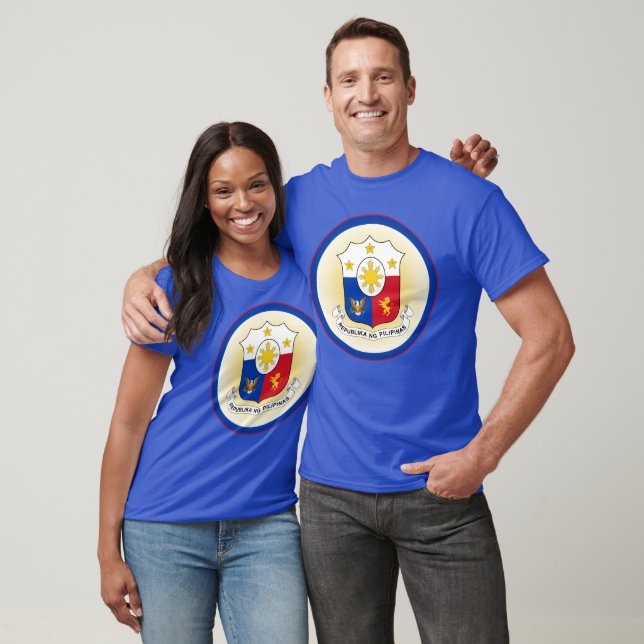 Philippines Coat of Arms Circle Shape T-Shirt (Unisex)