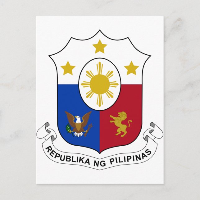 Philippines Coat of Arms Postcard (Front)