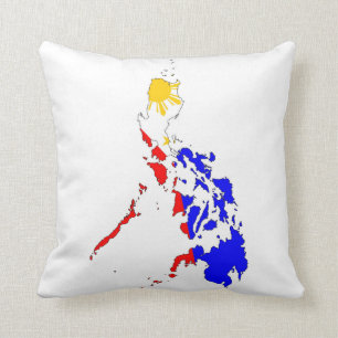 philippines country flag map shape silhouette cushion