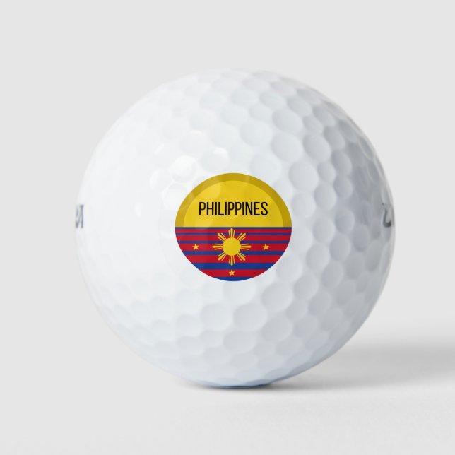 Philippines Cute Design Ideas Pattern Sunset Golf Balls (Front)