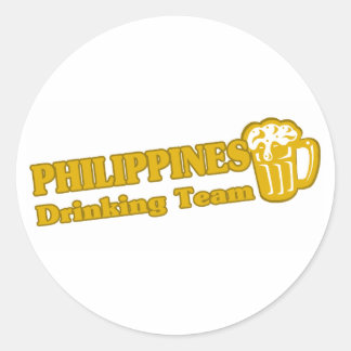Philippines Drinking Team Classic Round Sticker