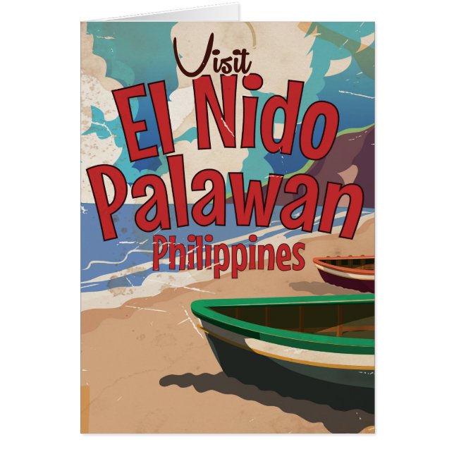 Philippines,El Nido, Palawan Travel poster. (Front)