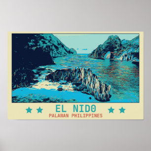 Philippines, El Nido Palawan wonder of nature Post Poster
