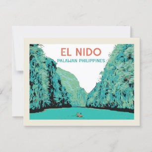 Philippines, El Nido Palawan wonder of nature Postcard