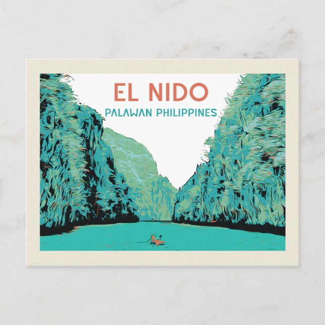 Philippines, El Nido Palawan wonder of nature Postcard (Front)