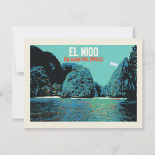 Philippines, El Nido wonder of nature, Palawan Postcard