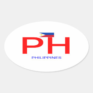 Philippines - Euro-style Oval Sticker