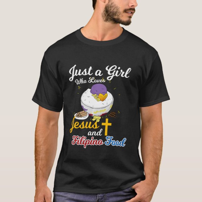 Philippines Filipina Girl Loves Jesus Filipino Foo T-Shirt (Front)