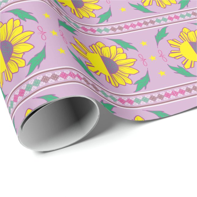 Philippines Filipina Pilipina Girly Floral Wrapping Paper (Roll Corner)