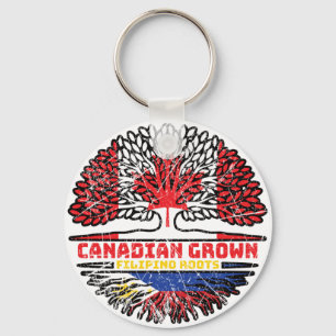 Philippines Filipino Canadian Canada Tree Roots Fl Key Ring
