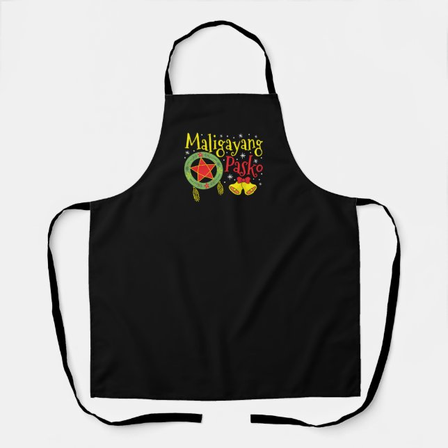 Philippines Filipino Christmas Maligayang Pasko Apron (Front)