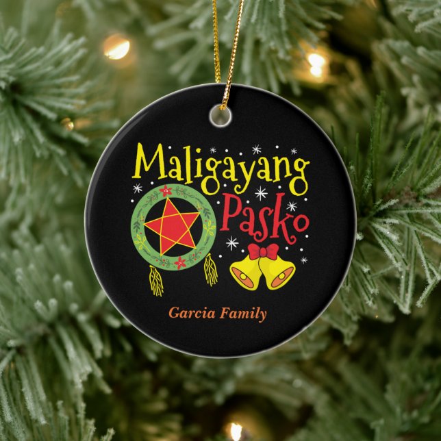 Philippines Filipino Christmas Maligayang Pasko Ceramic Tree Decoration (Tree)