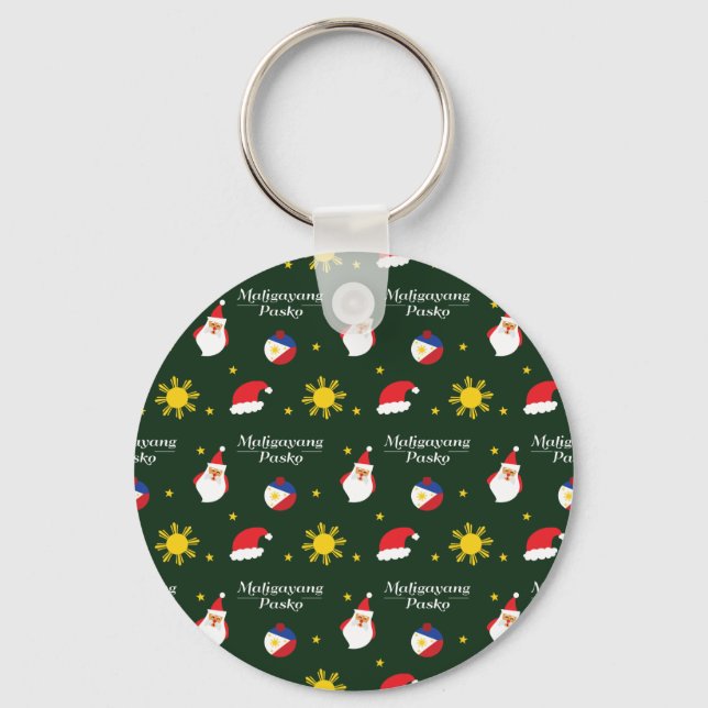 Philippines Filipino Christmas Maligayang Pasko Key Ring (Front)