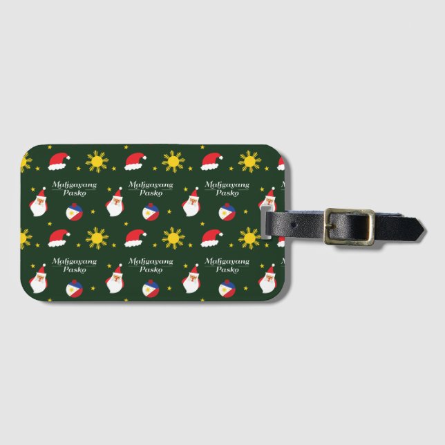 Philippines Filipino Christmas Maligayang Pasko Luggage Tag (Front Horizontal)