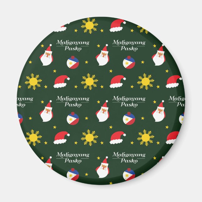 Philippines Filipino Christmas Maligayang Pasko Magnet (Front)