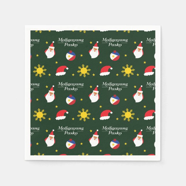 Philippines Filipino Christmas Maligayang Pasko Napkin (Front)