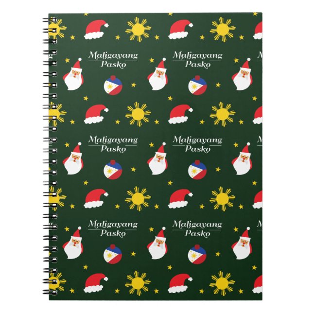 Philippines Filipino Christmas Maligayang Pasko Notebook (Front)
